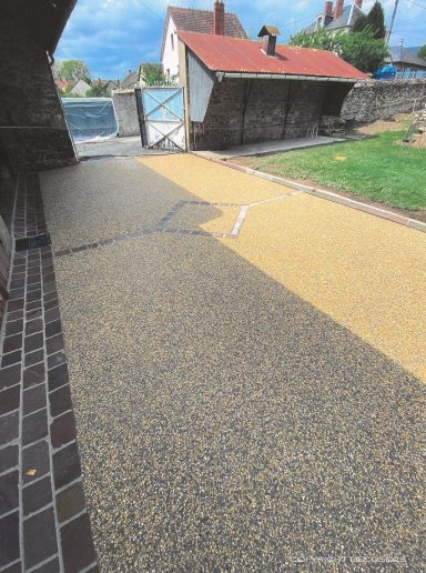 Béton désactivé, béton drainant